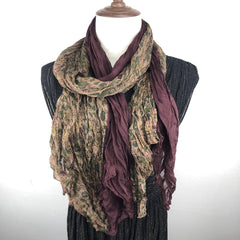 Classic Long Scarf Woven Winter Ladies Warm Pleated Scarf Cold Weather