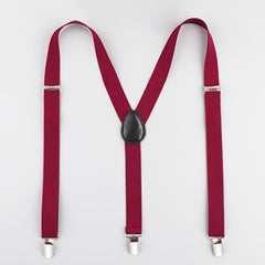 Adjustable 1" Wide Y Shape Suspenders for Men