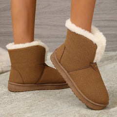 Women's Plush Lined Snow Boots Fall Winter Warm Wear Resistance