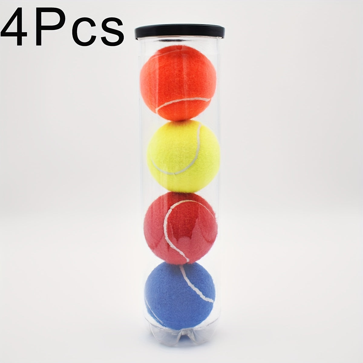 4pcs Colorful Tennis Balls High Elasticity Durable for Beginner Training