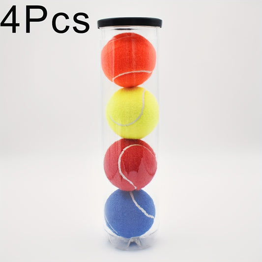 4pcs Colorful Tennis Balls High Elasticity Durable for Beginner Training