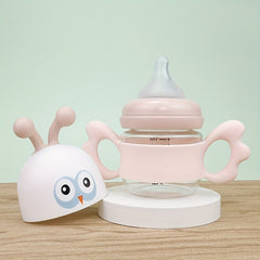 1pc Silicone Baby Bottle Handle Wide Neck Wing Shape