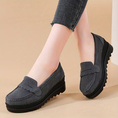 Women's Platform Loafers Slip On Shoes Casual Comfort Anti slip Shoes