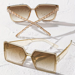 Large Square Sunglasses Jelly Anti Glare UV400 Sun Shades