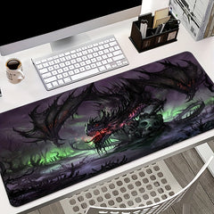 Dark Fantasy Dragon Large Gaming Mouse Pad Anti Slip Washable Rubber Mouse Pad