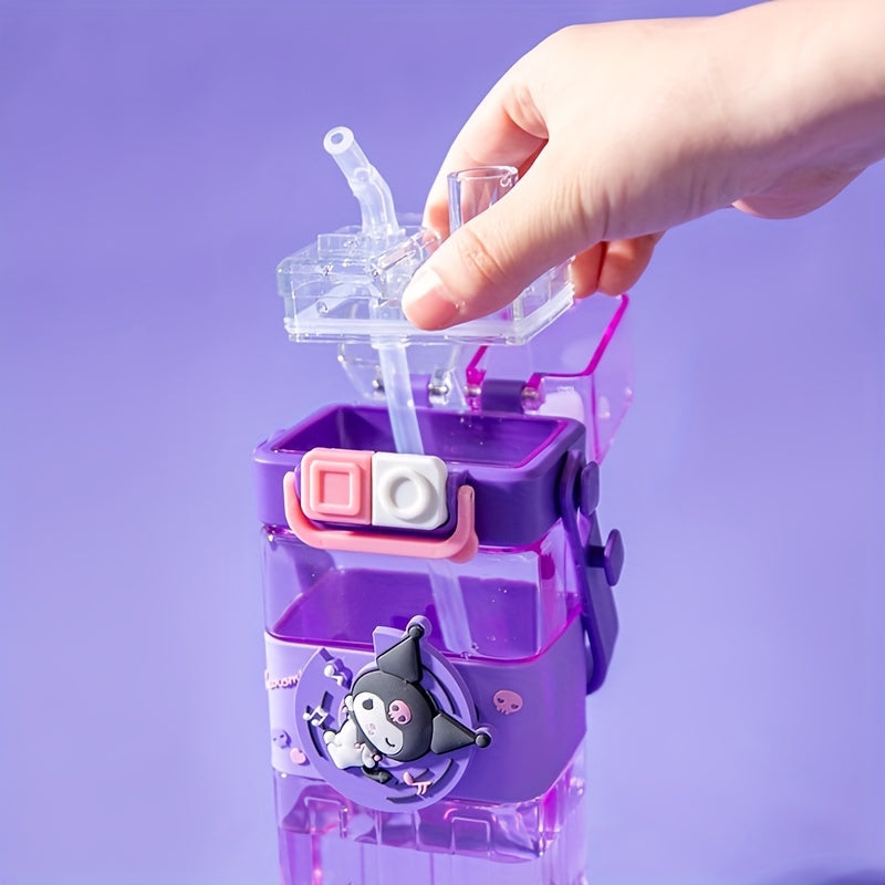 570ml Kolumi Straw Cup Heat Resistant Anti Fall Double Drinking Cup For Kids
