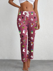 Halloween Print Lounge Pants Comfy & Funny Elastic Waistband Pants
