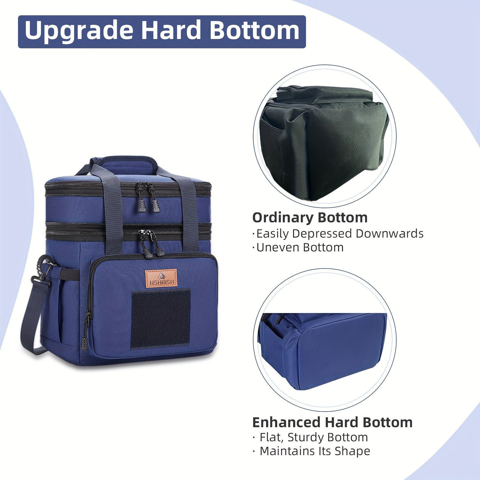 Large Capacity Insulated Leak Proof Lunch Bag with Multiple Compartments