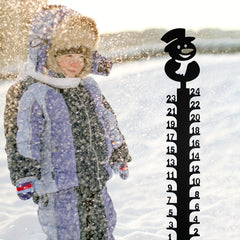 Snowman Art Snow Gauge Christmas Snowfall Measuring Stick Garden Stakes