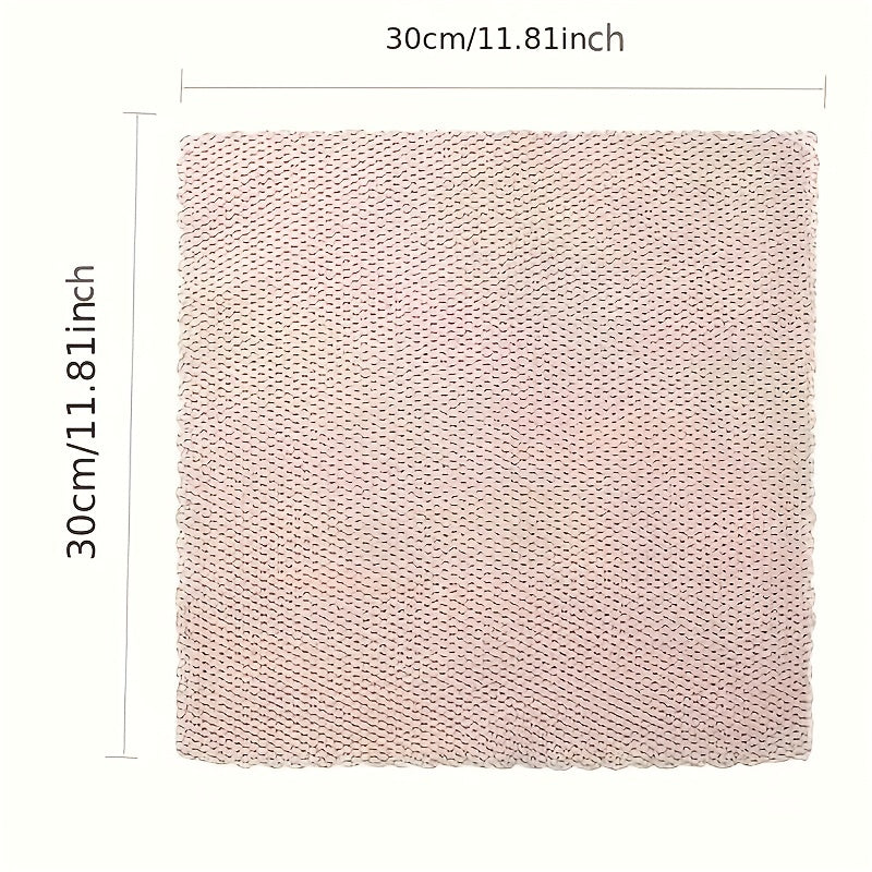 4pcs Microfiber Towels Quick Drying Scouring Pad Fish Scale Dish Cloths