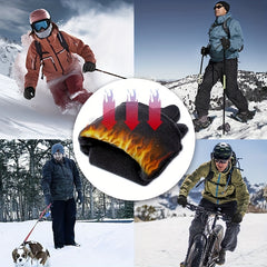 Winter Windproof Touch Screen Gloves with Reflective Strip