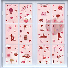 Creative Graffiti Silhouette Love Vitrine Paste PVC Window Adsorption Sticker