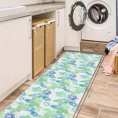 Non Slip Floral Runner Rug Living Room Bathroom Entryway Washable Carpet