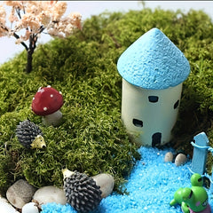 3pcs Mushroom Hedgehog Animal Resin Micro Landscape Ornament