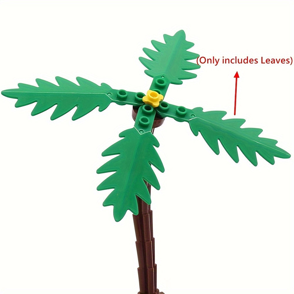 Mini Building Blocks DIY Coconut Tree Leaves Play Set for Kids