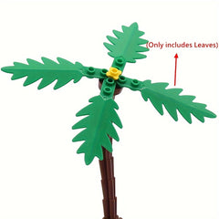 Mini Building Blocks DIY Coconut Tree Leaves Play Set for Kids