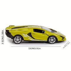 Alloy Sports Car Model Toy Ornament Pull Back Car Can Open Door Boy Toy