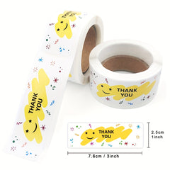 120 Thank You Stickers Rectangular Sealing Paper Takeout Packaging Label