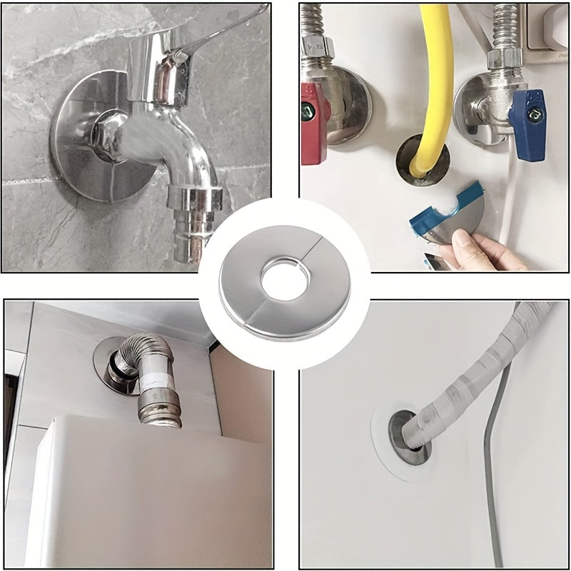 4pcs Round Escutcheon Plate 304 Stainless Steel 22mm Wall Pipe Covers