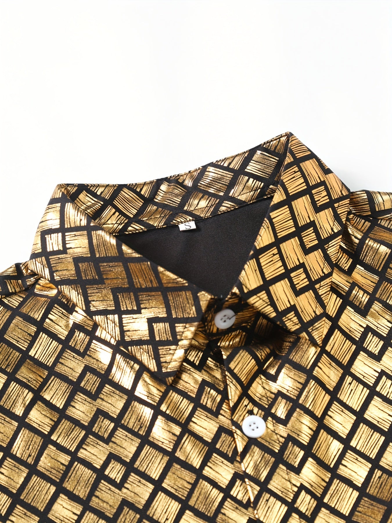 Geometric Print Men's Short Sleeve Shirt for Summer Vacation Resort