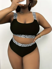 Leopard Cami Top & Panty Swimsuit Set
