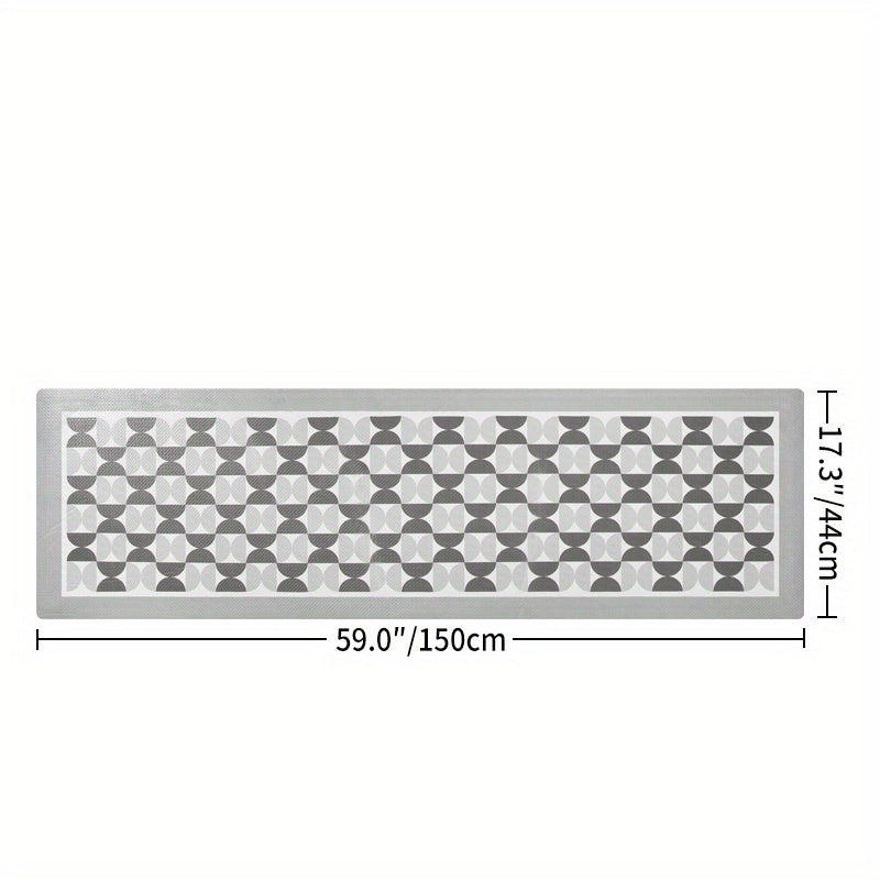 Plaid Kitchen Rug with Non Slip Grip and Memory Foam Cushioning