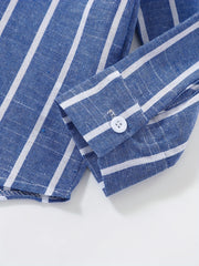 Boys Striped Hooded Shirt Summer Kids Clothes