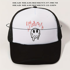 Burning Smiling Face Trucker Hat Unisex Baseball Cap