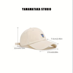 Soft Top Sunshade Three eyed Monster Embroidered Baseball Cap For Women