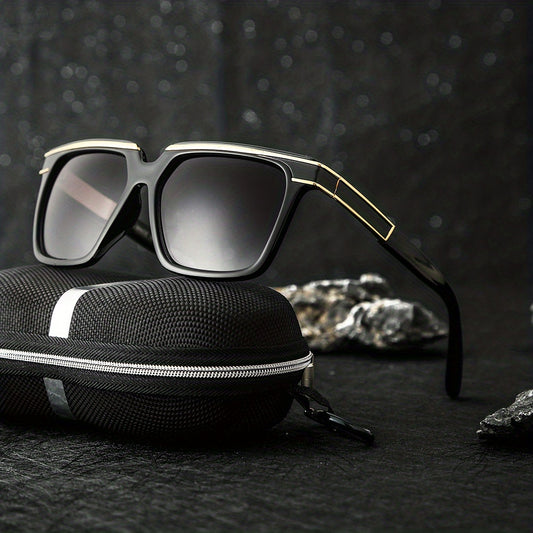 Men's Square Frame Steampunk Sunglasses UV Protection