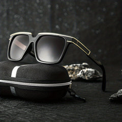 Men's Square Frame Steampunk Sunglasses UV Protection