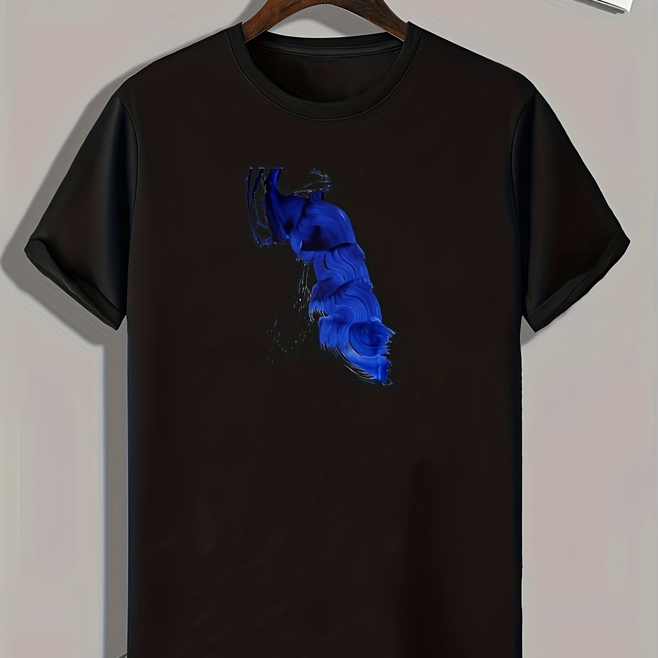 Abstract Brush Stroke Print Men's Tee