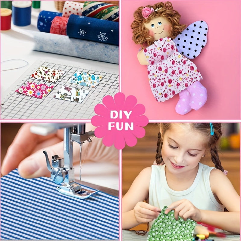 50pcs Mini Flower Print Fabric Patchwork 3.9x3.9in