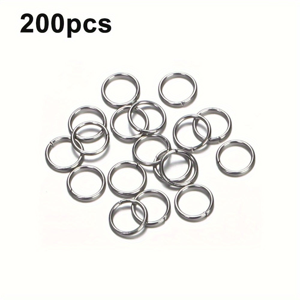 200pcs Stainless Steel Jump Rings for DIY Jewelry Making