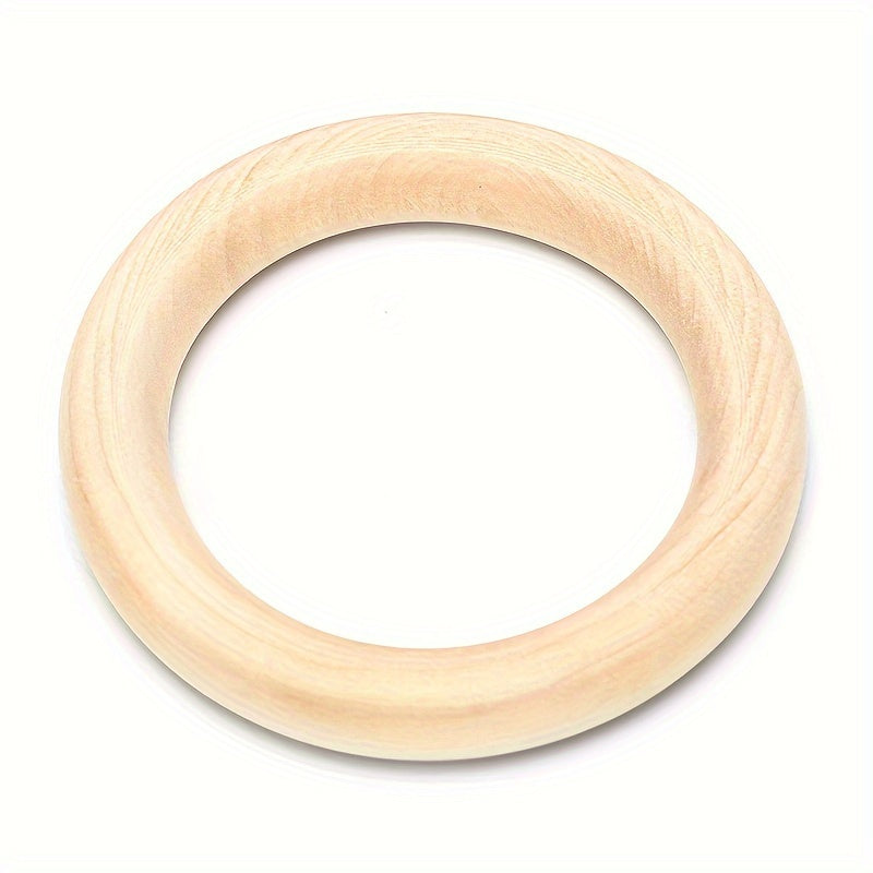 Natural Wood Circles Beads Wooden Ring for DIY Jewelry Making Crafts