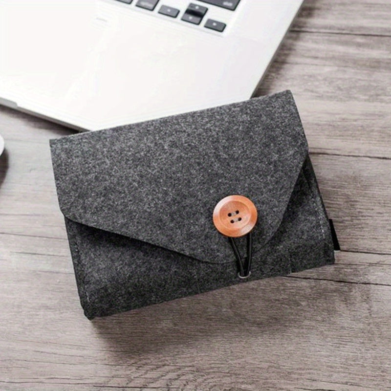 Portable Storage Bag Button Elastic Band Charging Travel Storage Bag