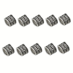 10PC Vintage Round Dreadlock Separator Beads DIY Jewelry Accessories