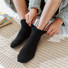 Winter Fleece Socks Men's Women's Warm Solid Soft Floor Socks