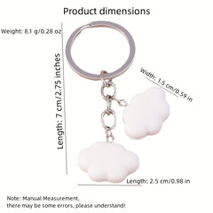 Cartoon Yellow Duck Keychain For Men, Candy Bear Cloud Bag Pendant
