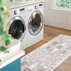Boho Oriental Hallway Rug Non Slip Washable Stair Carpet