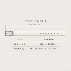 Embossed Men Casual Knitted Belt With Scrunchie