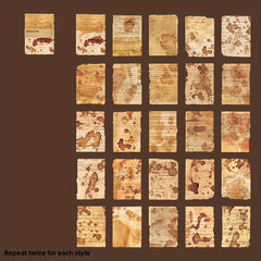 50pcs Burnt Special Paper Inspiration Notes Pocket Stickers