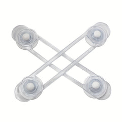 10pc Transparent Strap Drawer Lock Child Safety Finger Protection Locks