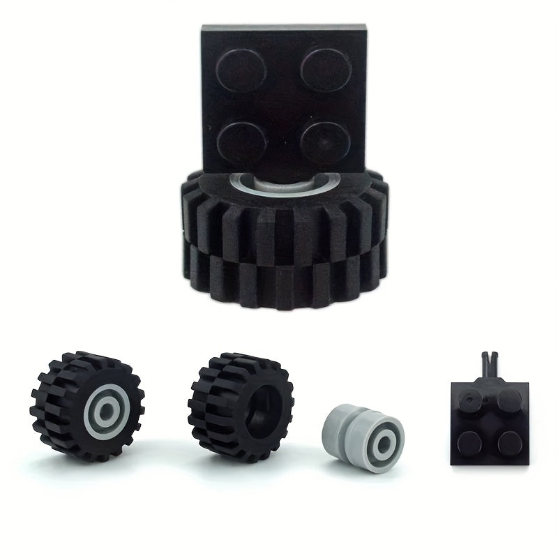 48/80pcs Building Blocks Mini Wheel Tire Set Car Tire Construction Blocks