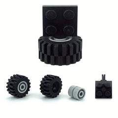 48/80pcs Building Blocks Mini Wheel Tire Set Car Tire Construction Blocks