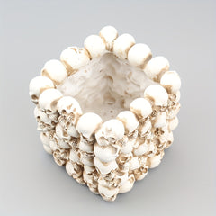 Square Small Skull Pen Holder Desktop Storage Container