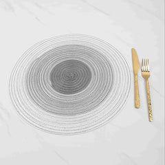 4pcs Gradient Round Table Placemats Nordic Style Table Decoration Mat