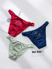 3pcs Rhinestone Decor Panties Women's Lingerie