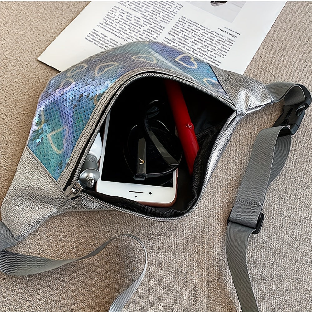 Sequins Waist Bag for Women Outdoor Travel & Commuting