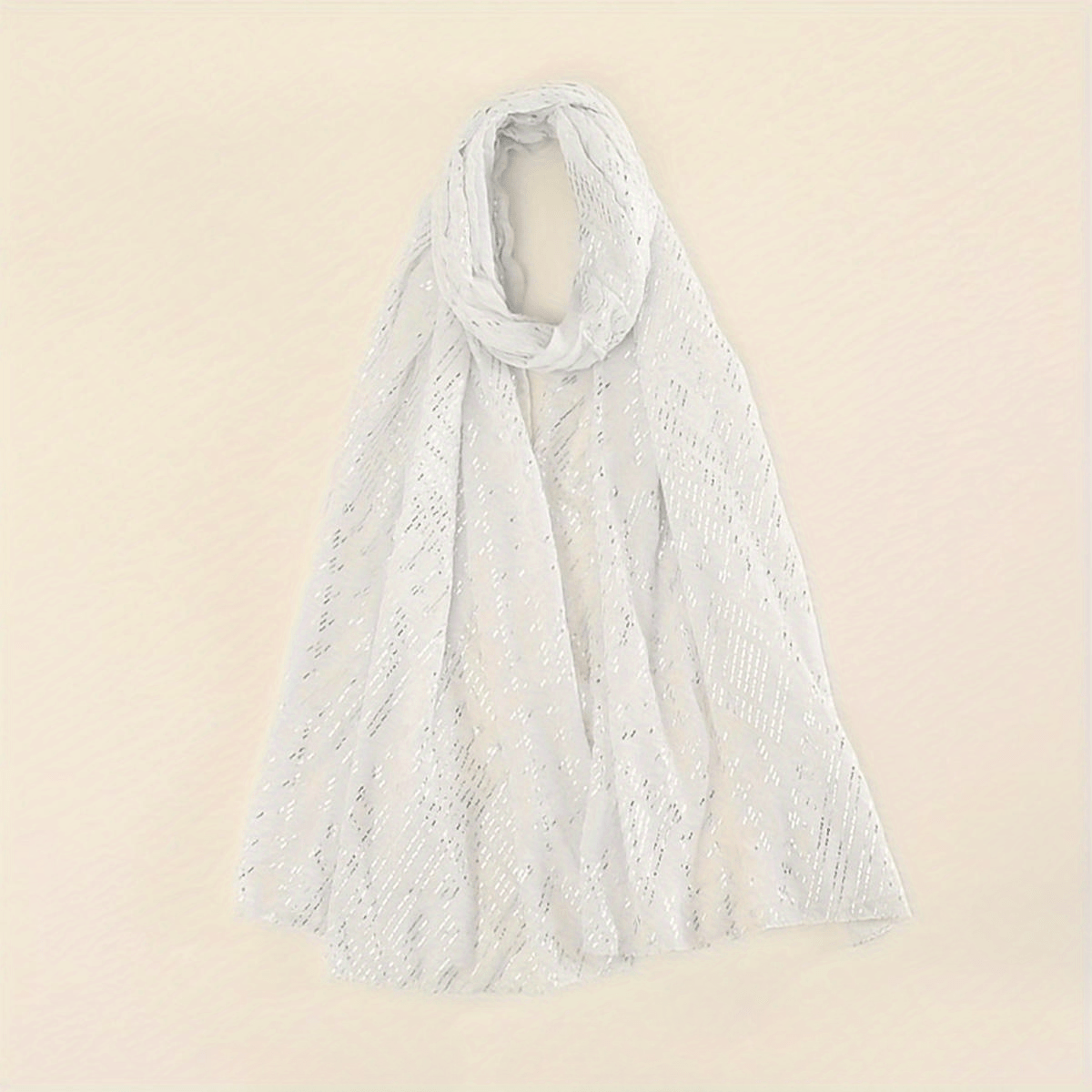 Hot Stamping Shawl Thin Breathable Scarf Retro Solid Travel Casual Hijab
